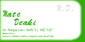 mate deaki business card